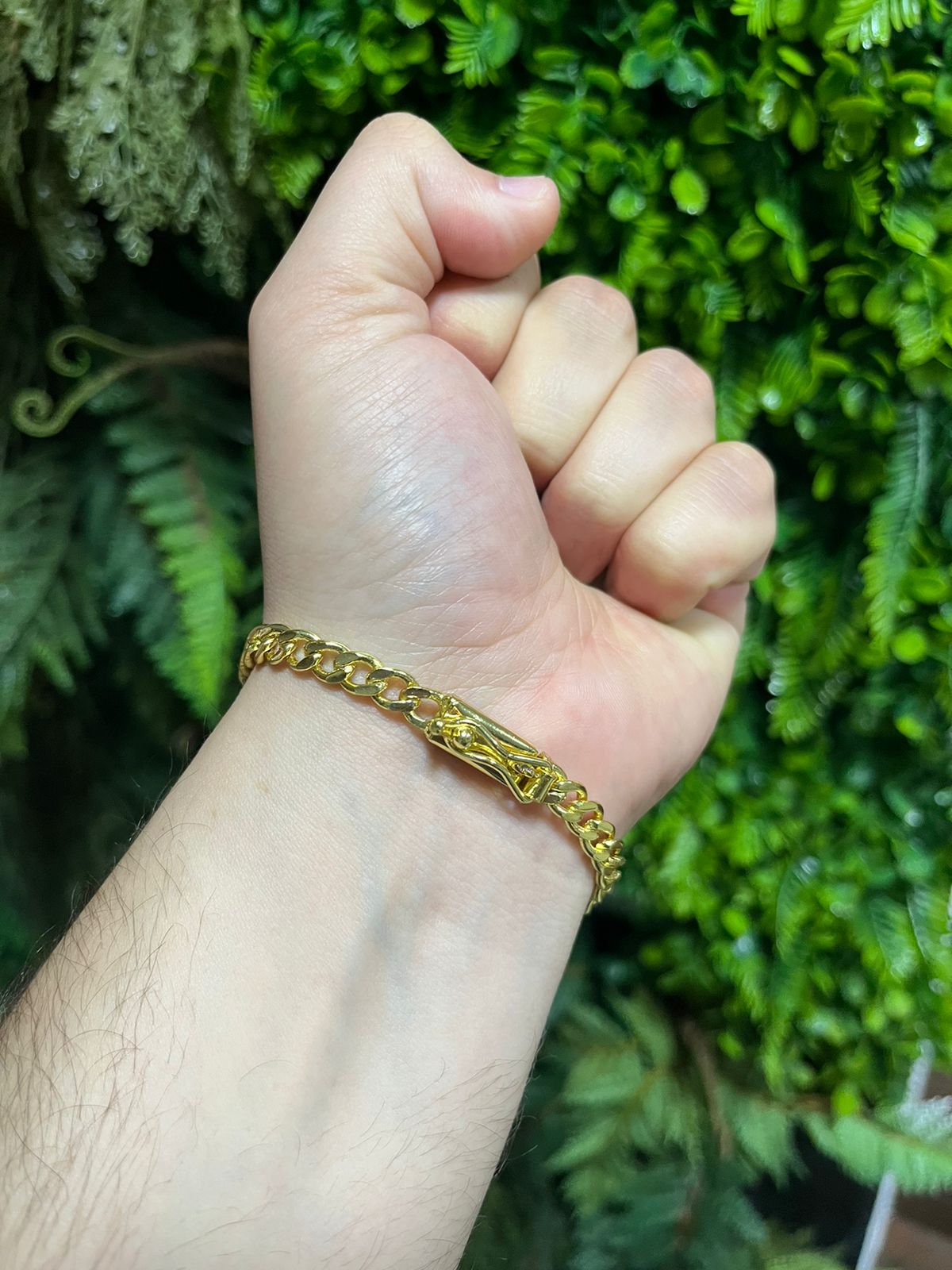 Pulseira Pitbull 6mm Banhado a Ouro 18k
