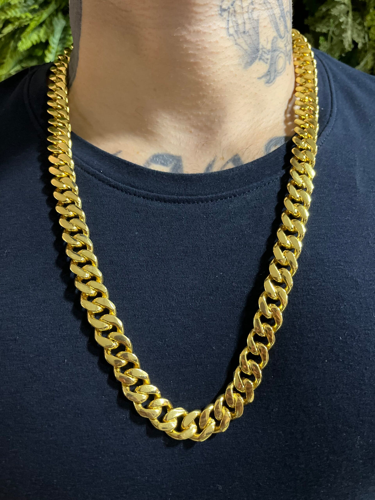 Corrente Pitbull 12mm Banhado a Ouro 18k