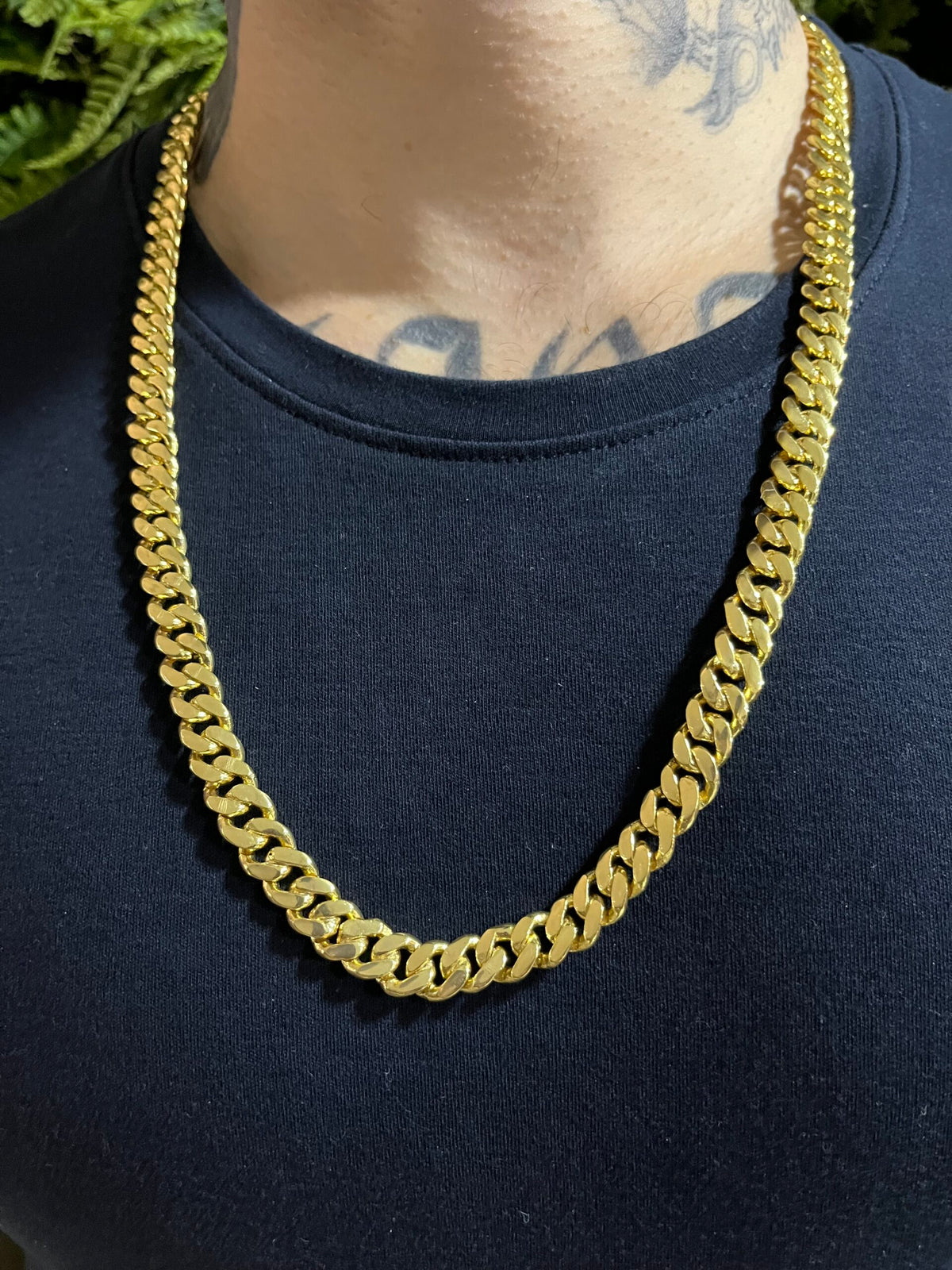 Corrente Pitbull 8mm Banhado a Ouro 18k