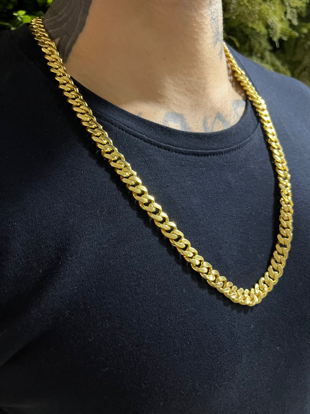 Corrente Pitbull 8mm Banhado a Ouro 18k