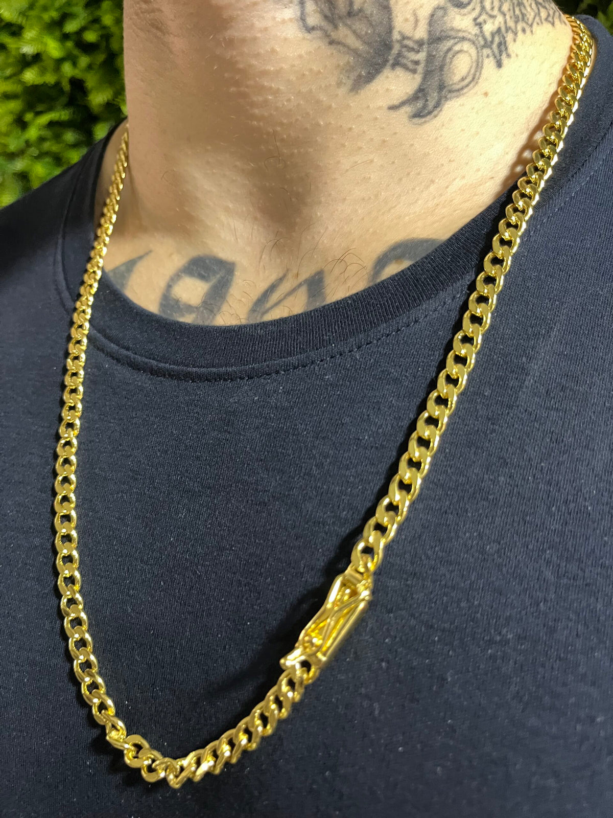 Corrente Pitbull 6mm Banhado a Ouro 18k
