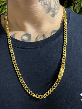 Corrente Pitbull 6mm Banhado a Ouro 18k