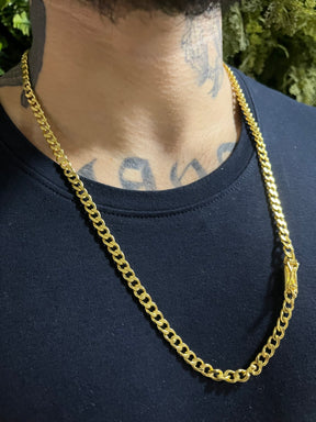 Corrente Pitbull 6mm Banhado a Ouro 18k