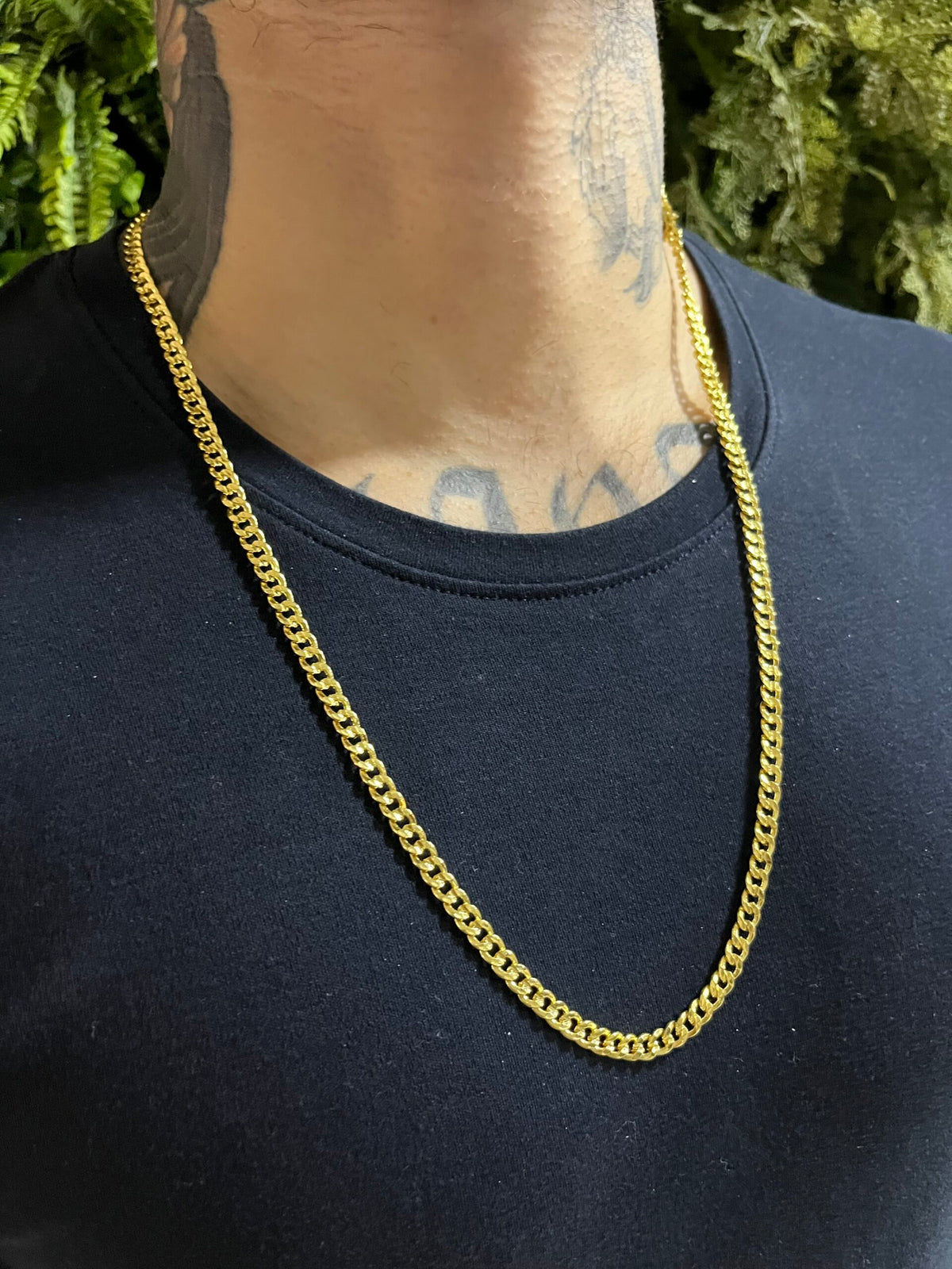 Corrente Pitbull 4mm Banhado a Ouro 18k