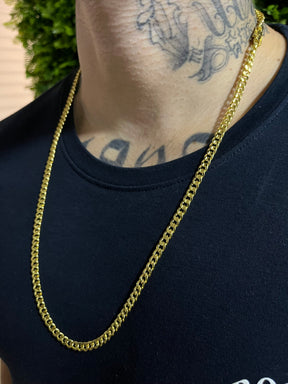 Corrente Pitbull 4mm Banhado a Ouro 18k