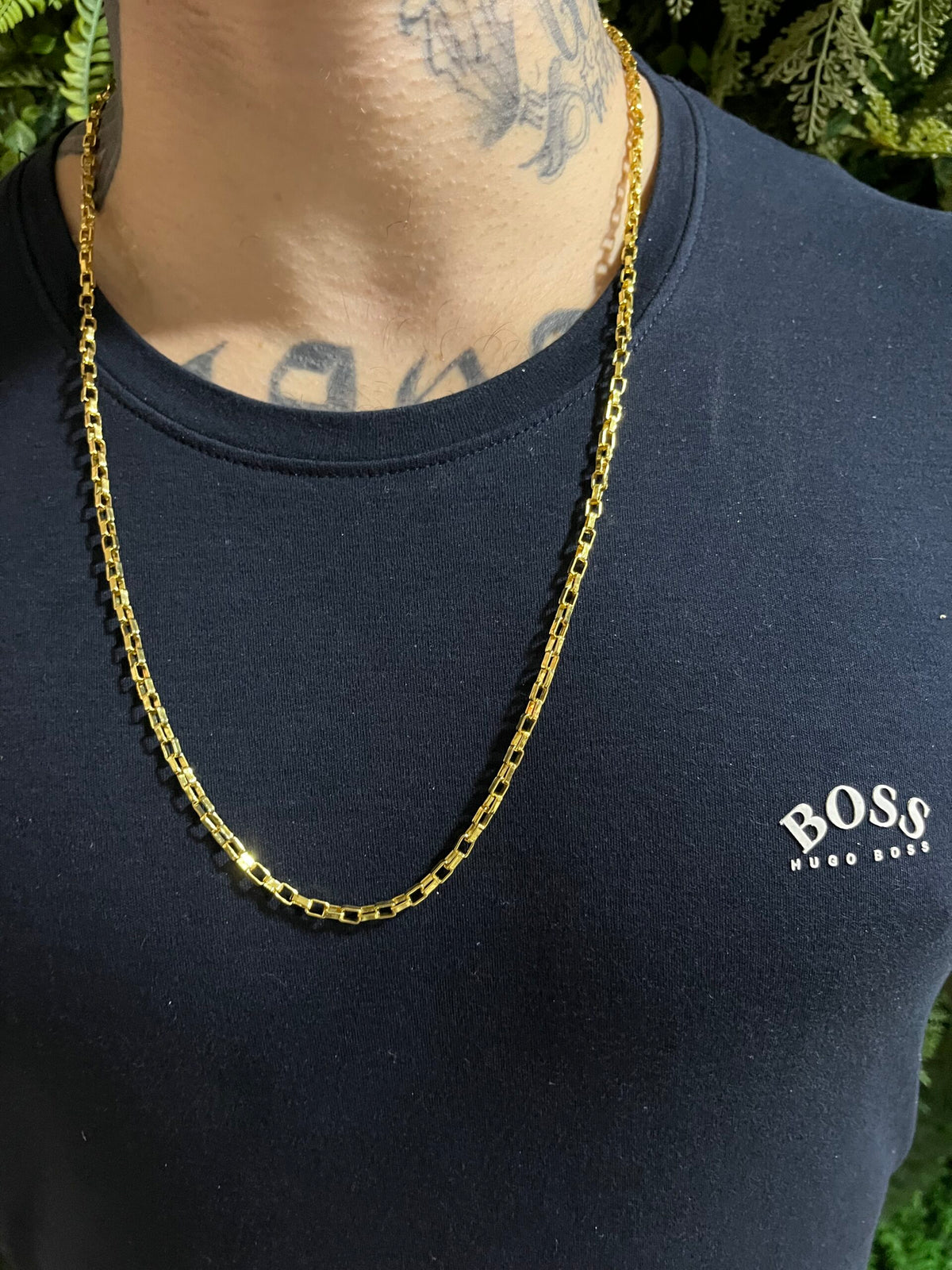 Corrente Tijolinho 4mm Banhado a Ouro 18k