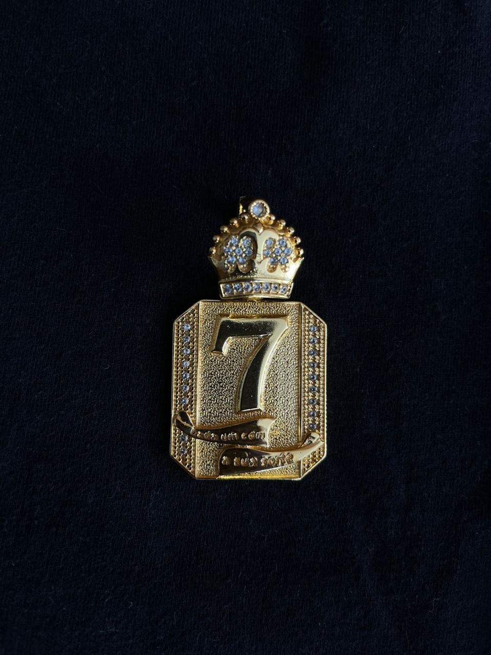 Pingente Número 7 Banhado a Ouro 18k