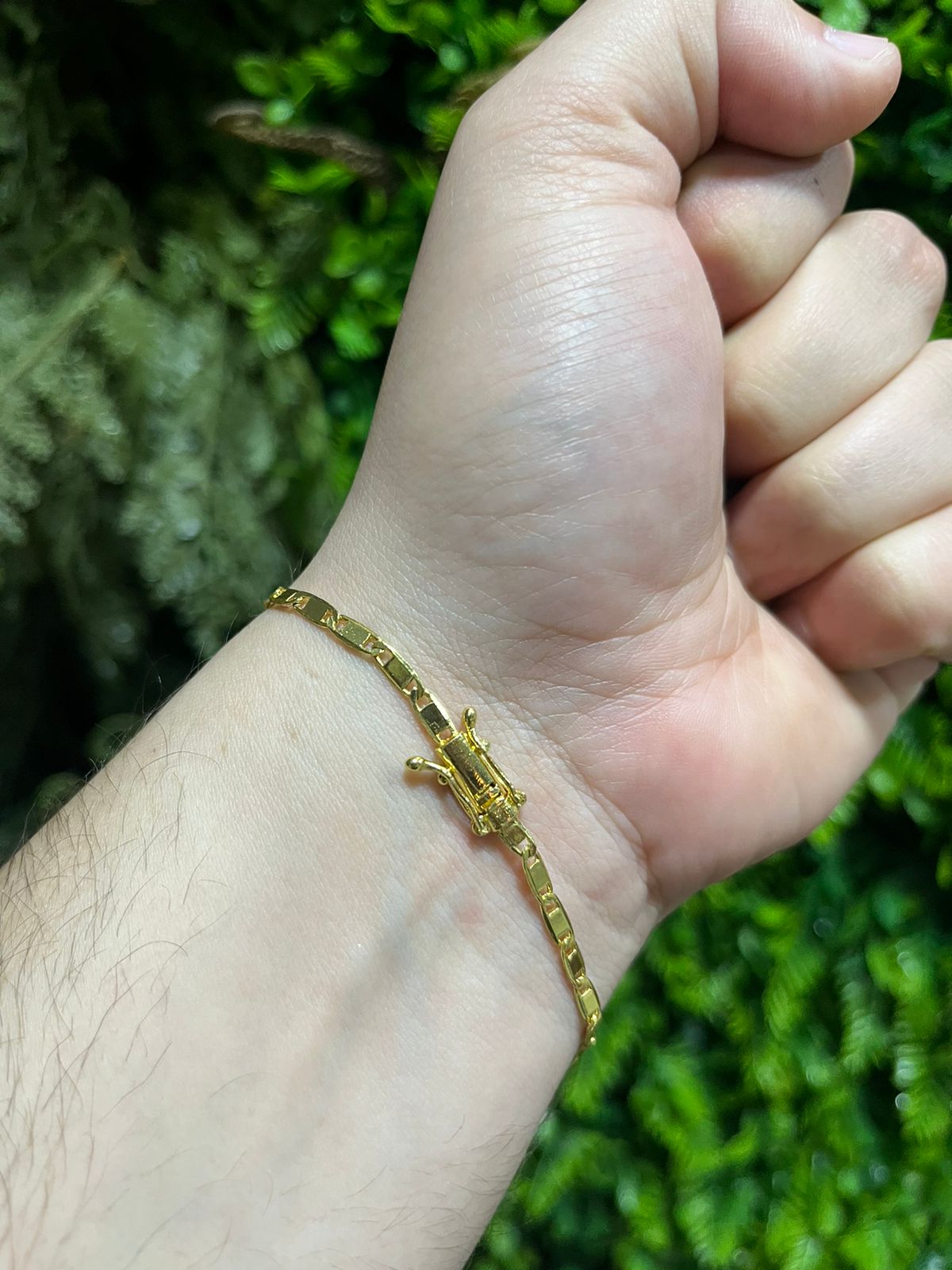 Pulseira Piastrine 4mm Banhado a Ouro 18k