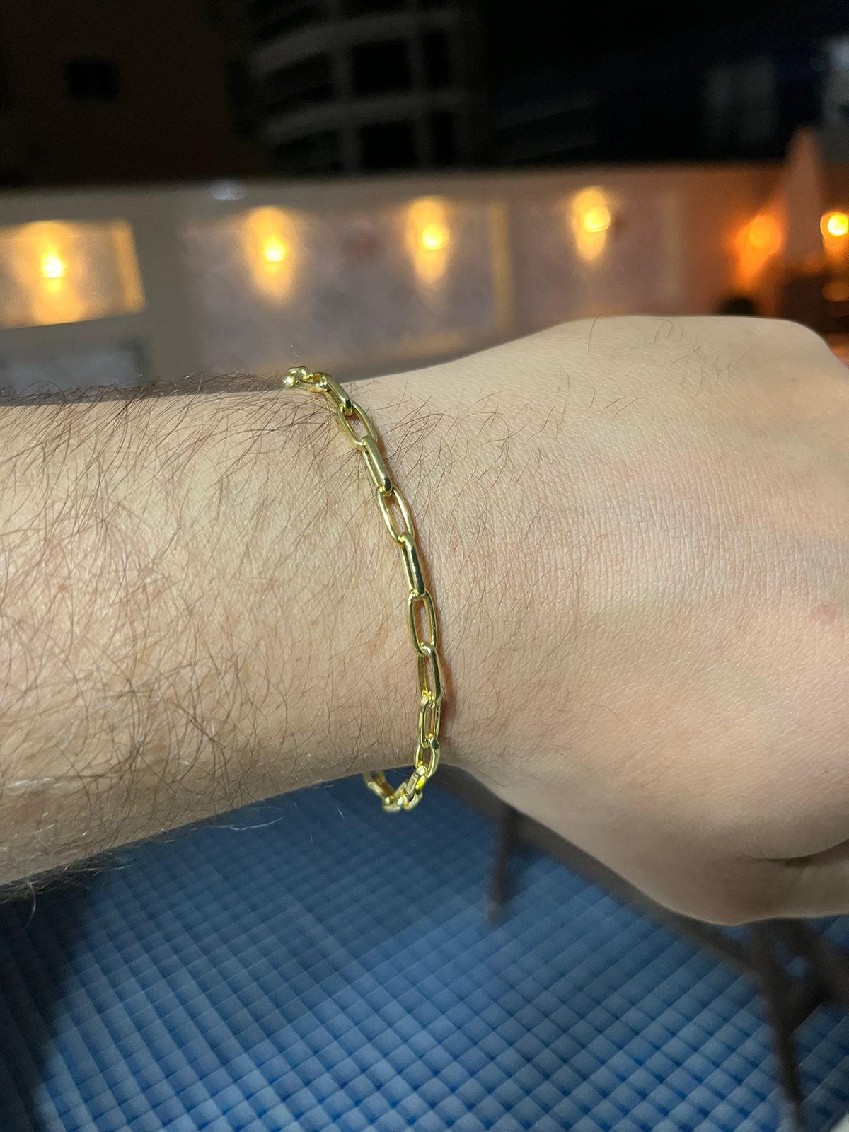 Pulseira Meia Cana 4mm Banhado a Ouro 18k