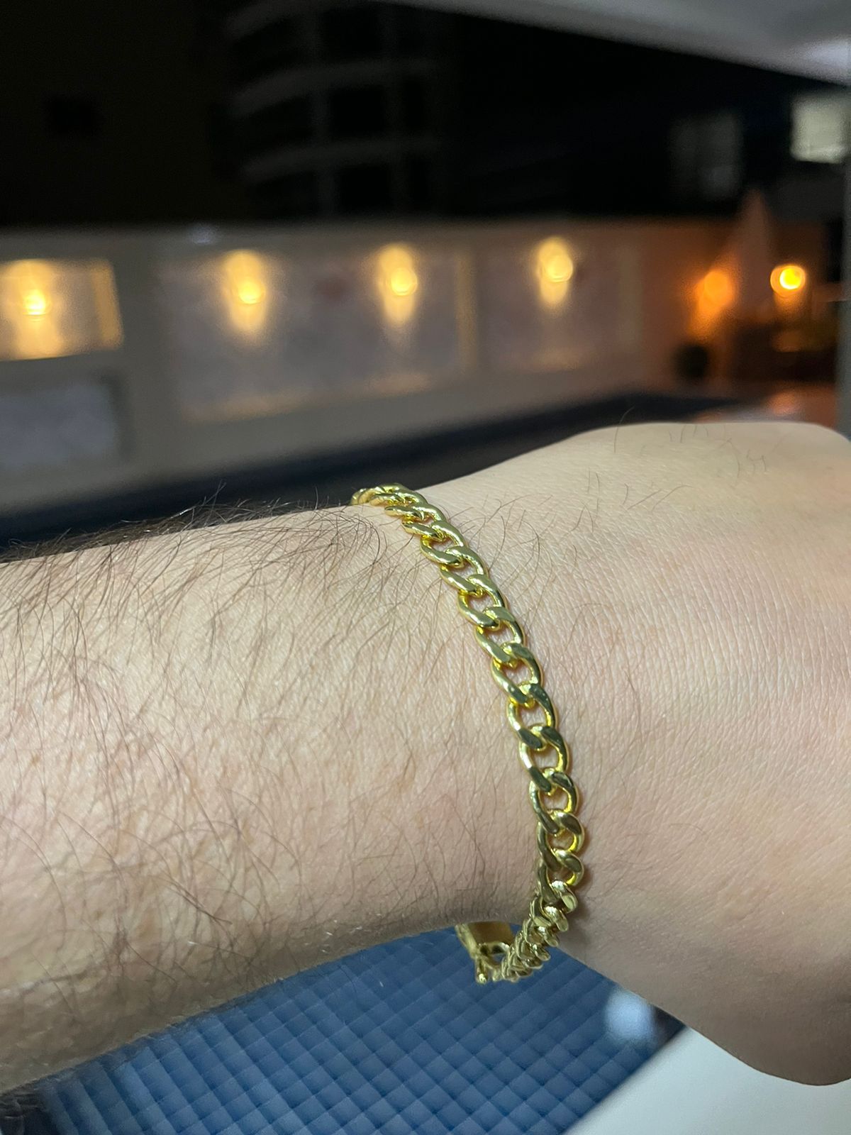 Pulseira Pitbull 6mm Banhado a Ouro 18k