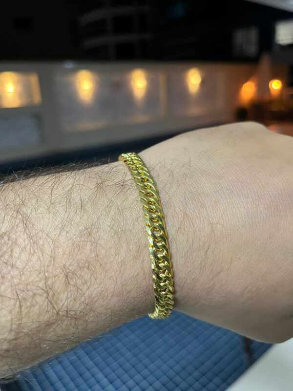 Pulseira lacraia 6mm banhada a ouro 18k - Image 3