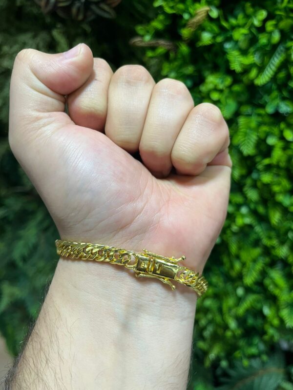 Pulseira lacraia 6mm banhada a ouro 18k - Image 4