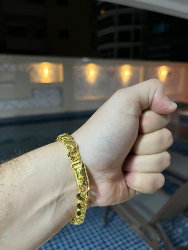 Pulseira Friso s 8mm banhada a ouro - Image 3