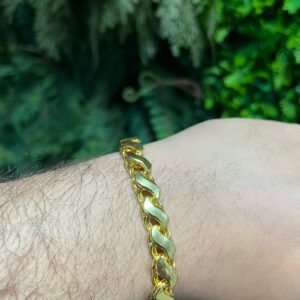 Pulseira Friso s 8mm banhada a ouro