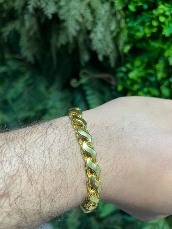 Pulseira Friso s 8mm banhada a ouro - Image 2