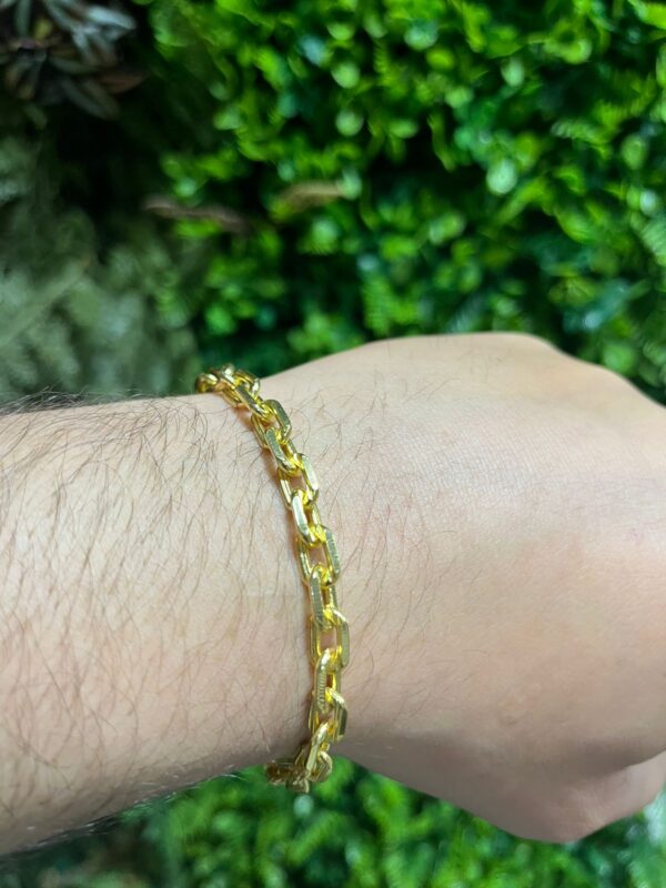 Pulseira Cadeado 6mm Banhada a ouro