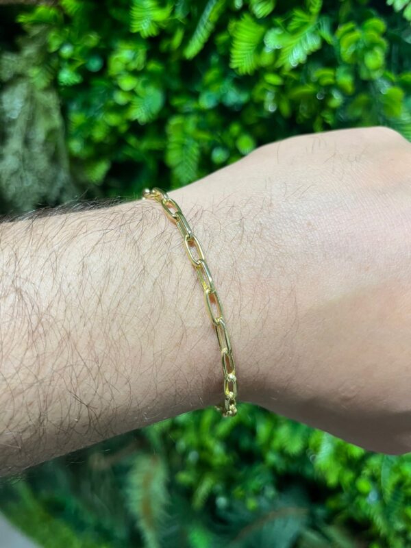 Pulseira Meia cana 4mm banhada a ouro - Image 4