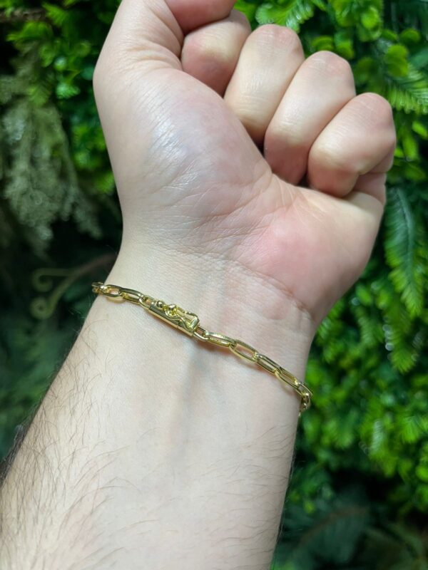 Pulseira Meia cana 4mm banhada a ouro - Image 3