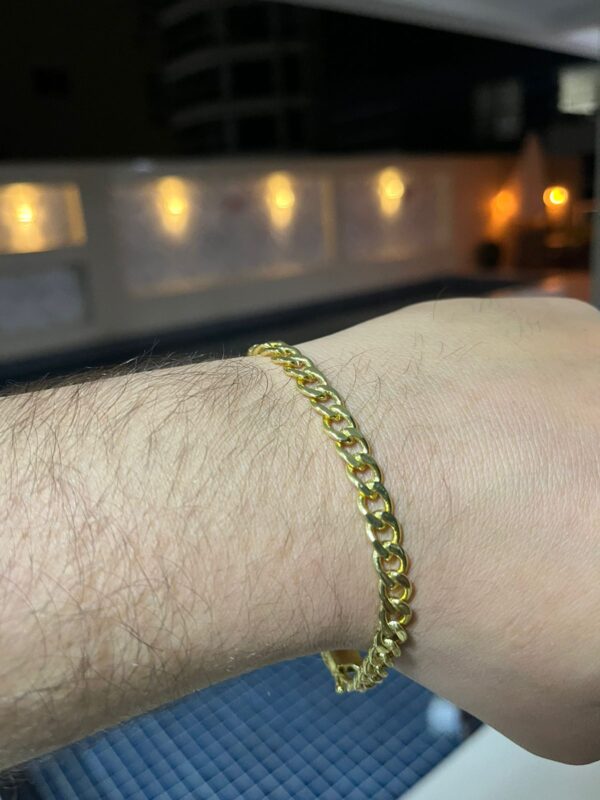 Pulseira Pitbull 6mm banhada a ouro - Image 5