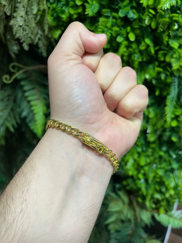 Pulseira Pitbull 6mm banhada a ouro - Image 3