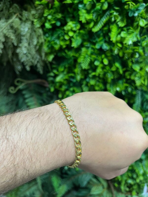 Pulseira Pitbull 6mm banhada a ouro