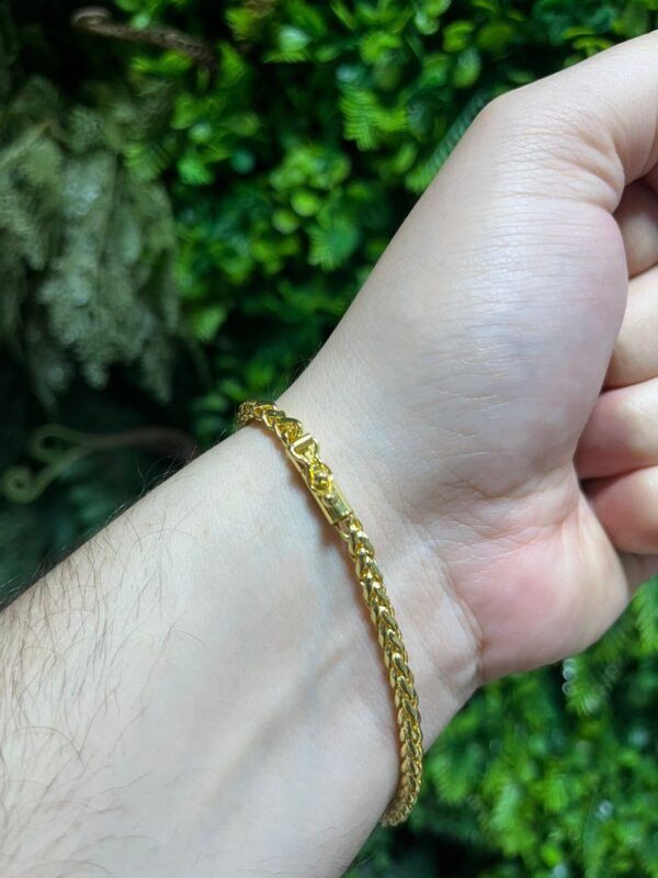Pulseira Peruana 5mm banhada a ouro - Image 2