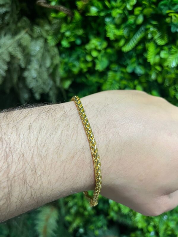 Pulseira Peruana 5mm banhada a ouro
