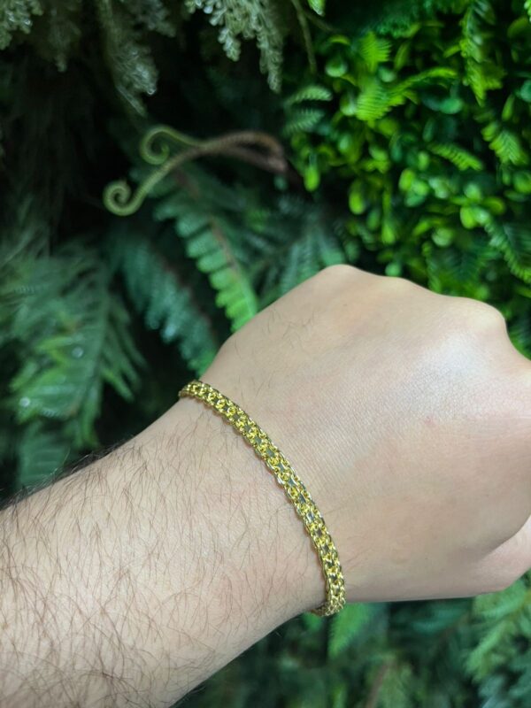 Pulseira Duplo Cadeado 6mm banhada a ouro - Image 2